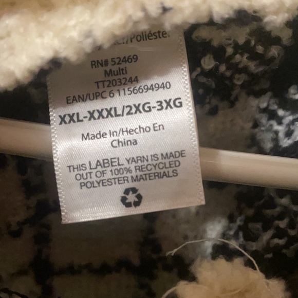 Plus Sized Turtleneck Poncho Sweater - Picture 2 of 3